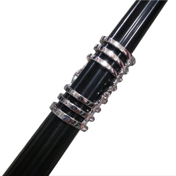 Rhinestone Multi-Band Hinged Full Finger Ring ( In Silver ) - Picture 4 of 5